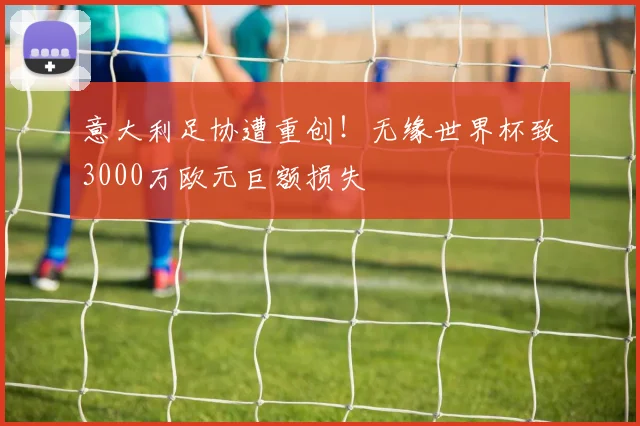 意大利足协遭重创！无缘世界杯致3000万欧元巨额损失